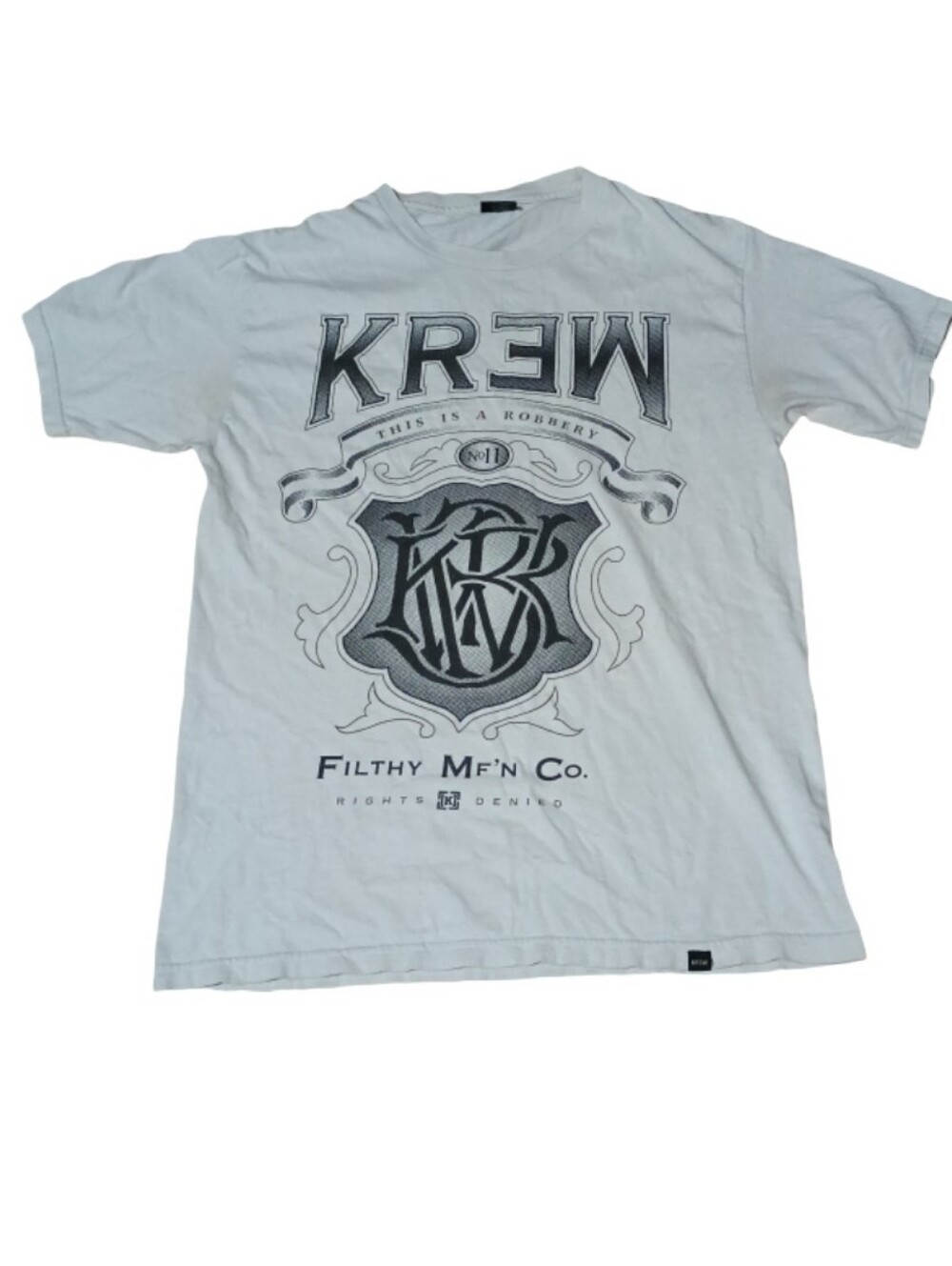 Krew White Graphic Short Sleeve Crew Tee